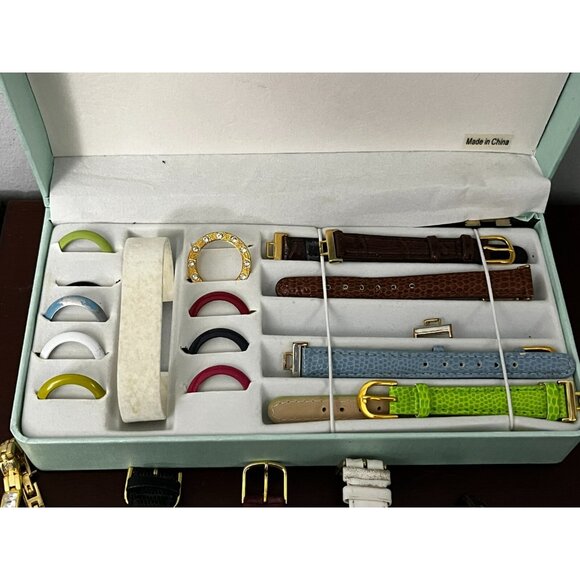 Lot 8 Quartz Watches & box of bands 4 parts repair inc Wittnauer S main image 7
